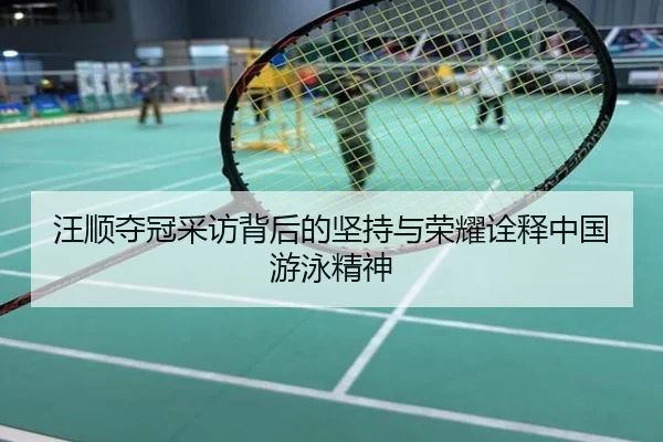 汪顺夺冠采访背后的坚持与荣耀诠释中国游泳精神